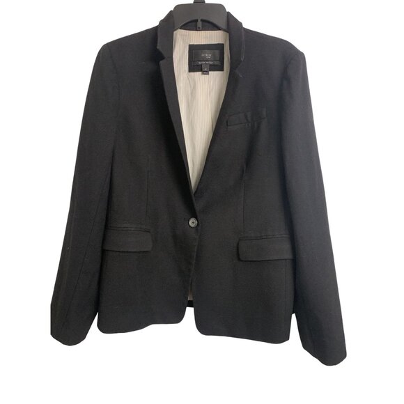 J. Crew Jackets & Blazers - J. Crew Regent Blazer 14 Black Wool Single-Button Lined Jacket